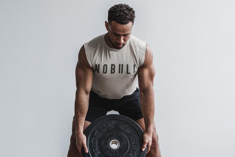 Men's Nobull Sleeveless Tee (CLASSIC Colors) Tanks Grey | SG N2558W
